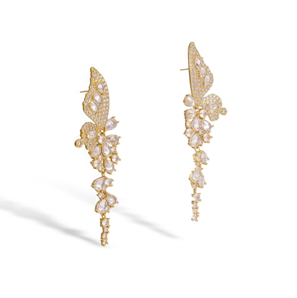 Liesl 14K Gold Butterfly Earrings