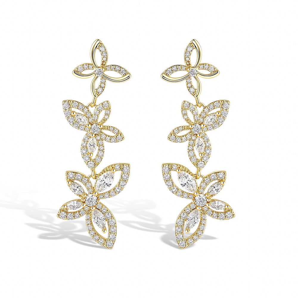 Limenitis 14K Gold Butterfly Earrings