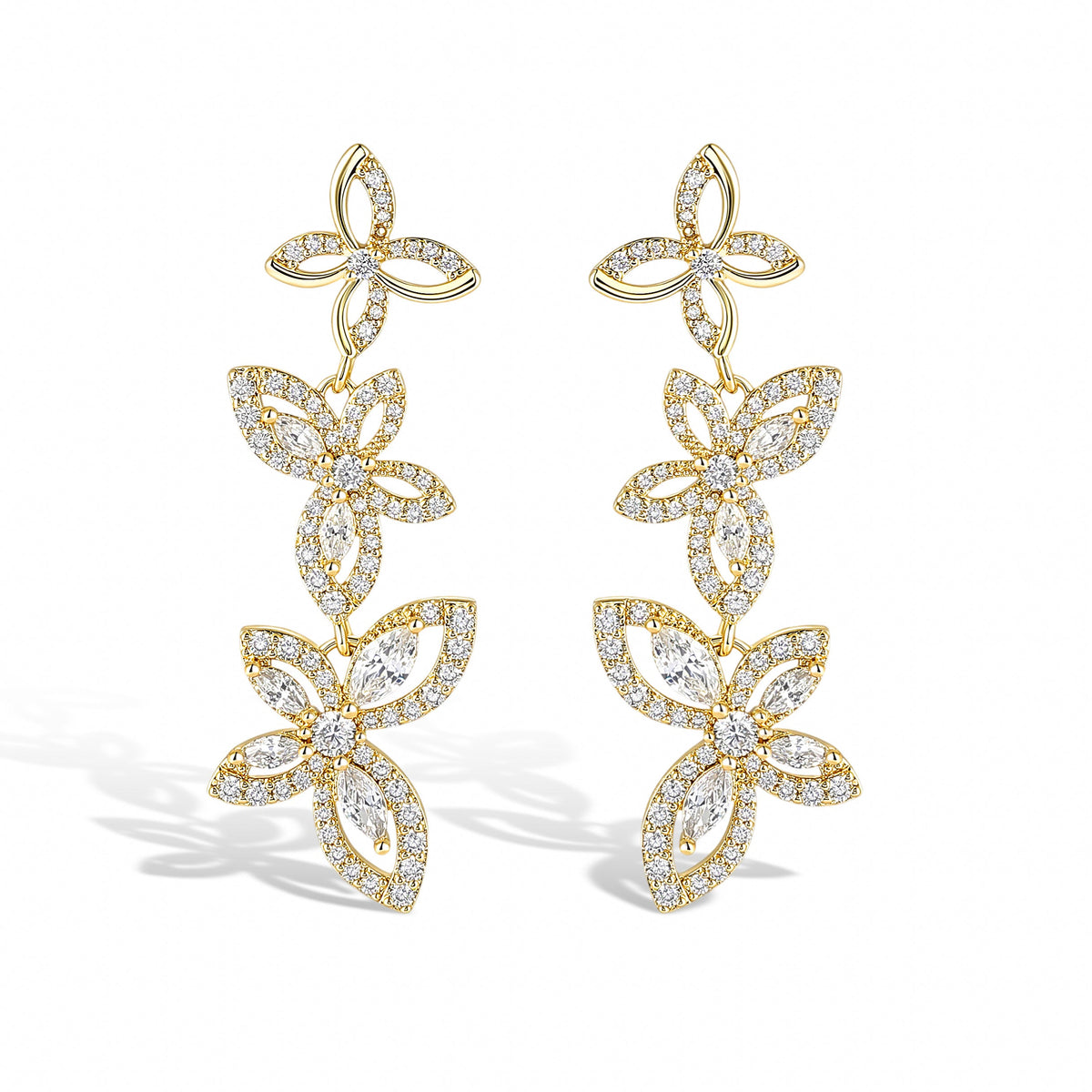 Limenitis 14K Gold Butterfly Earrings