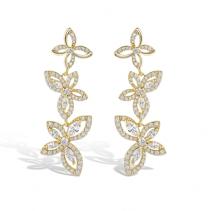 Limenitis 14K Gold Butterfly Earrings