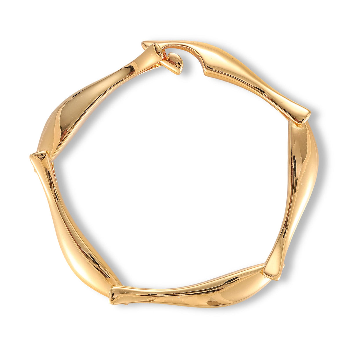 Linda 14K Gold Curve Bangle