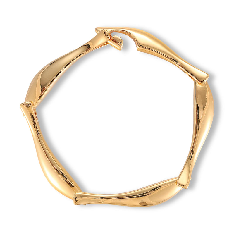 Linda 14K Gold Curve Bangle