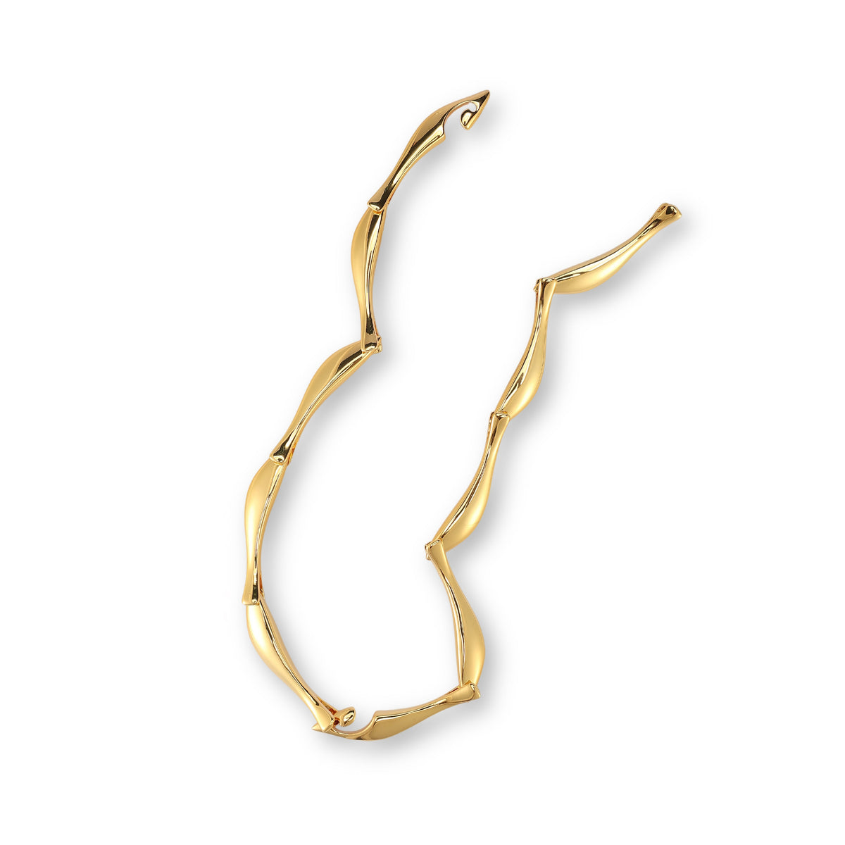 Linda 14K Gold Curve Necklace