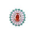 Linnea Multicolor Floral Open Ring