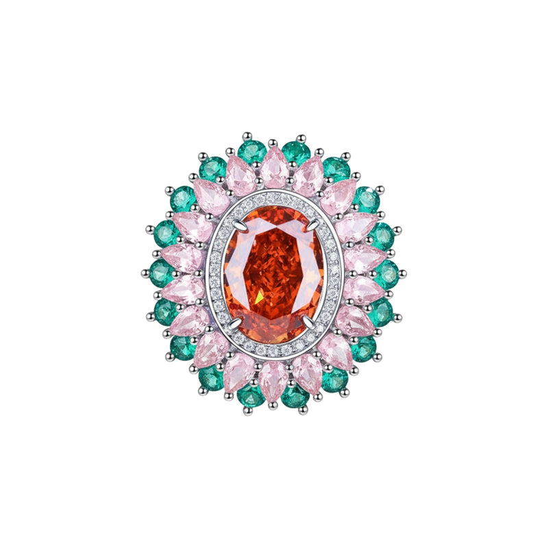 Linnea Multicolor Floral Open Ring
