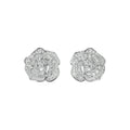 Lisanne White Rose Floral Stud Earrings