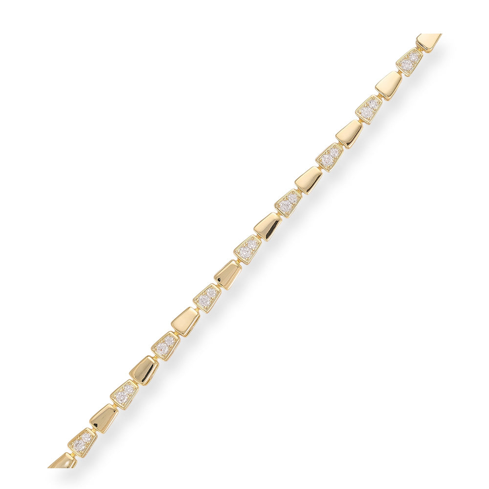 Liselotte 14K Gold Trapezoidal Bracelet