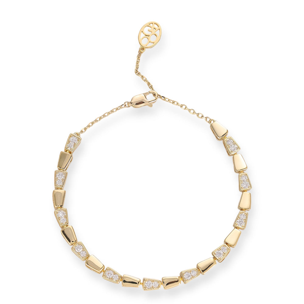 Liselotte 14K Gold Trapezoidal Bracelet