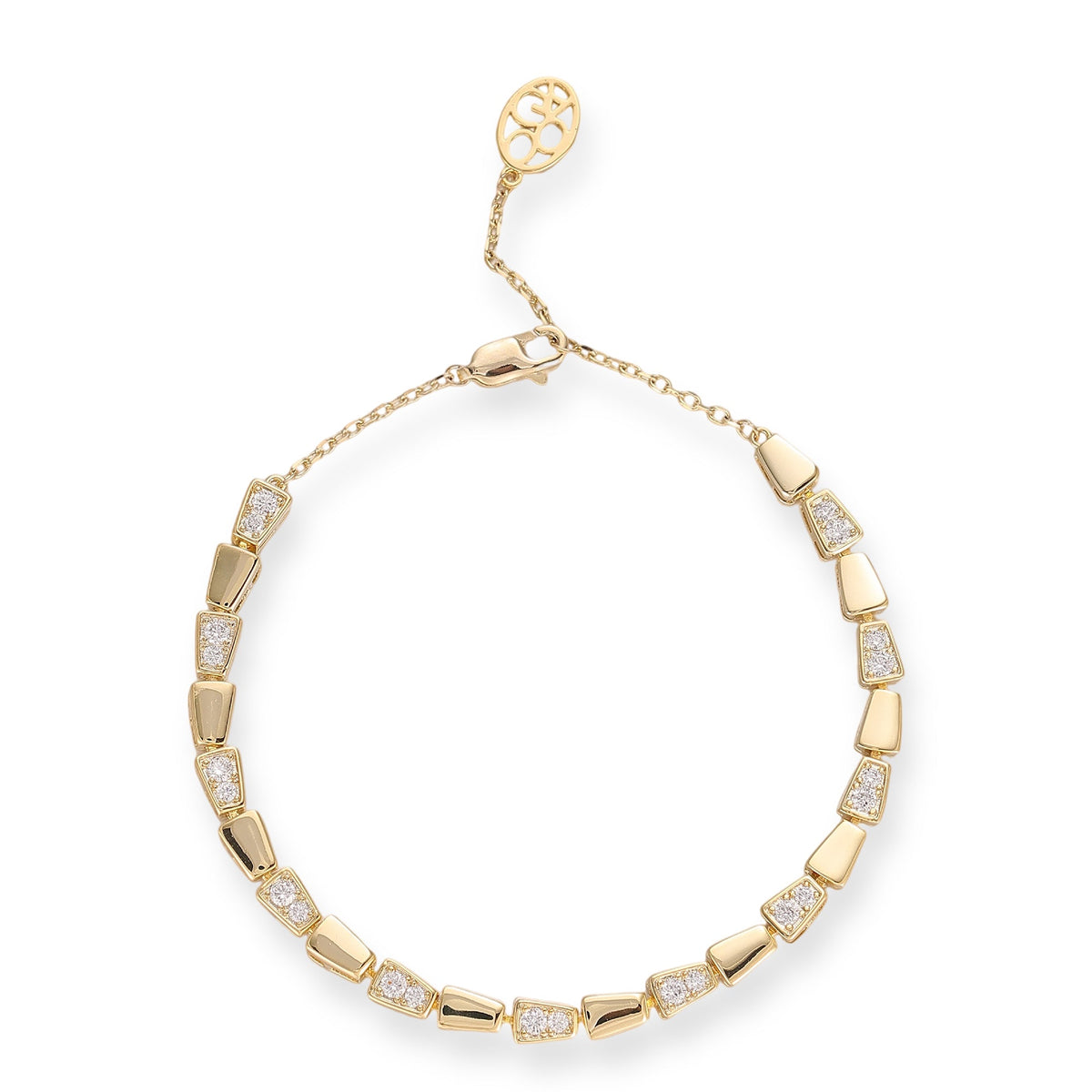 Liselotte 14K Gold Trapezoidal Bracelet