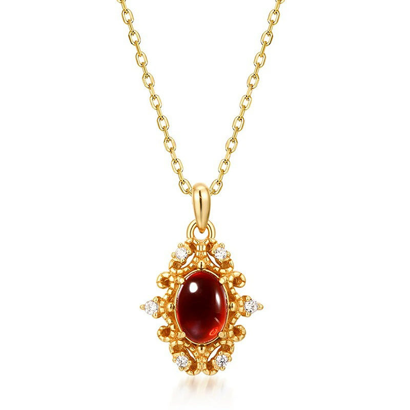 Lison Red Oval Necklace