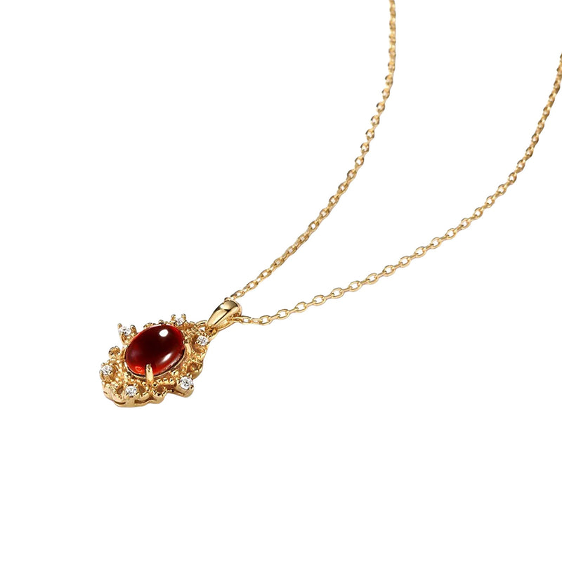 Lison Red Oval Necklace