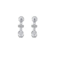 Lizéa White Twisted C Earrings