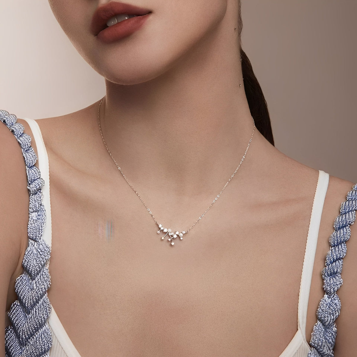 Lola White Star Necklace