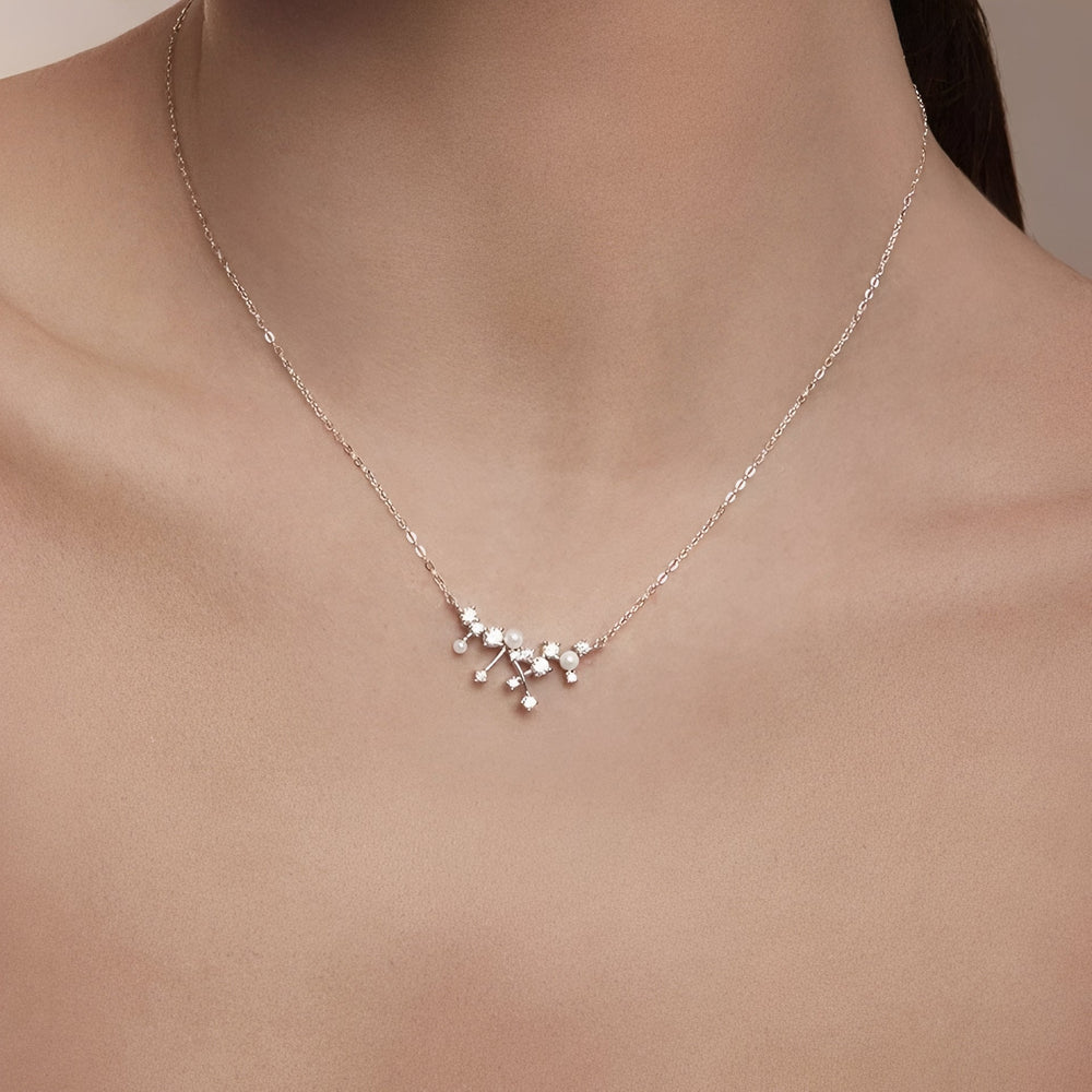 Lola White Star Necklace