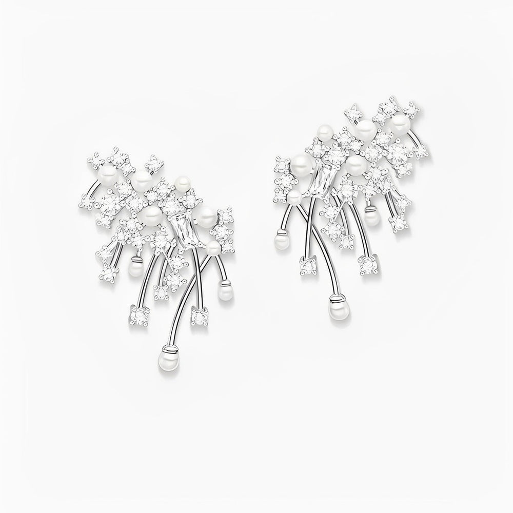 Lola White Star Stud Earrings