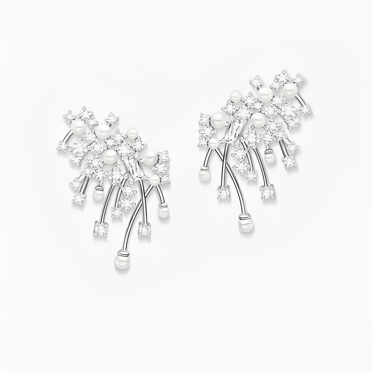 Lola White Star Stud Earrings