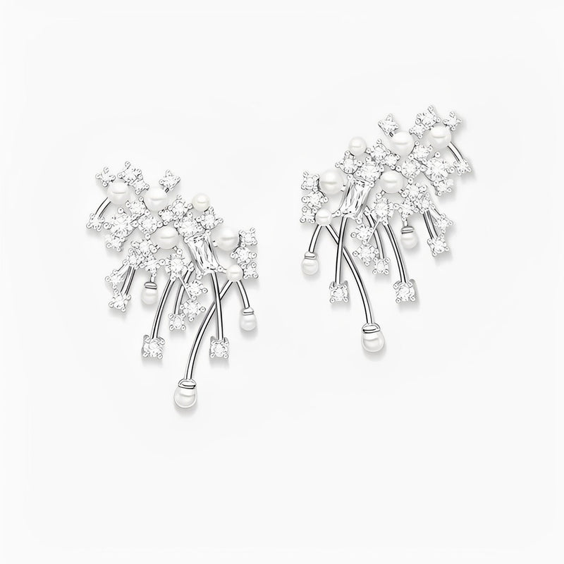 Lola White Star Stud Earrings
