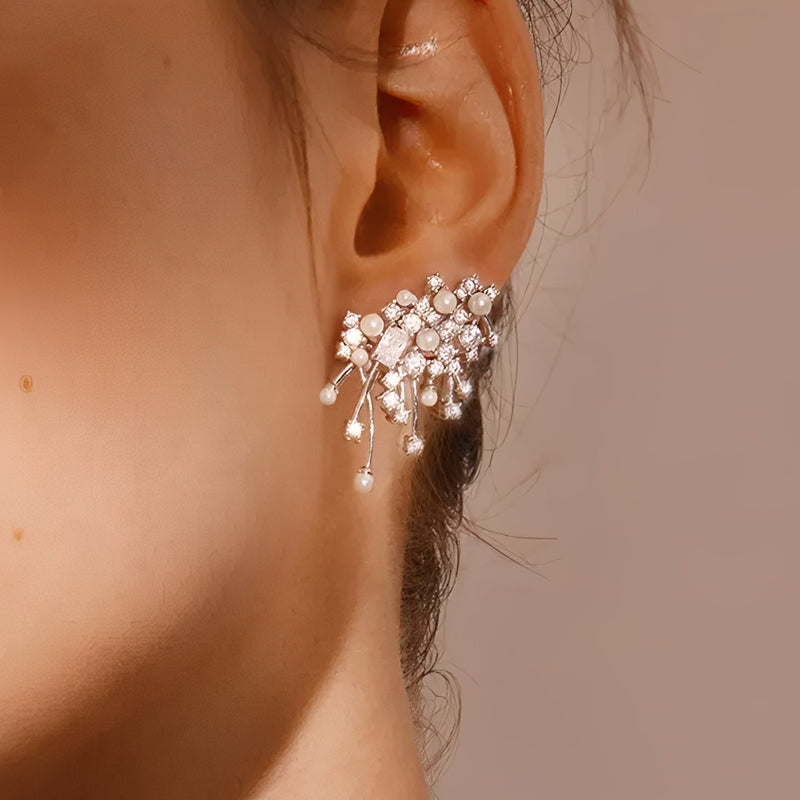 Lola White Star Stud Earrings