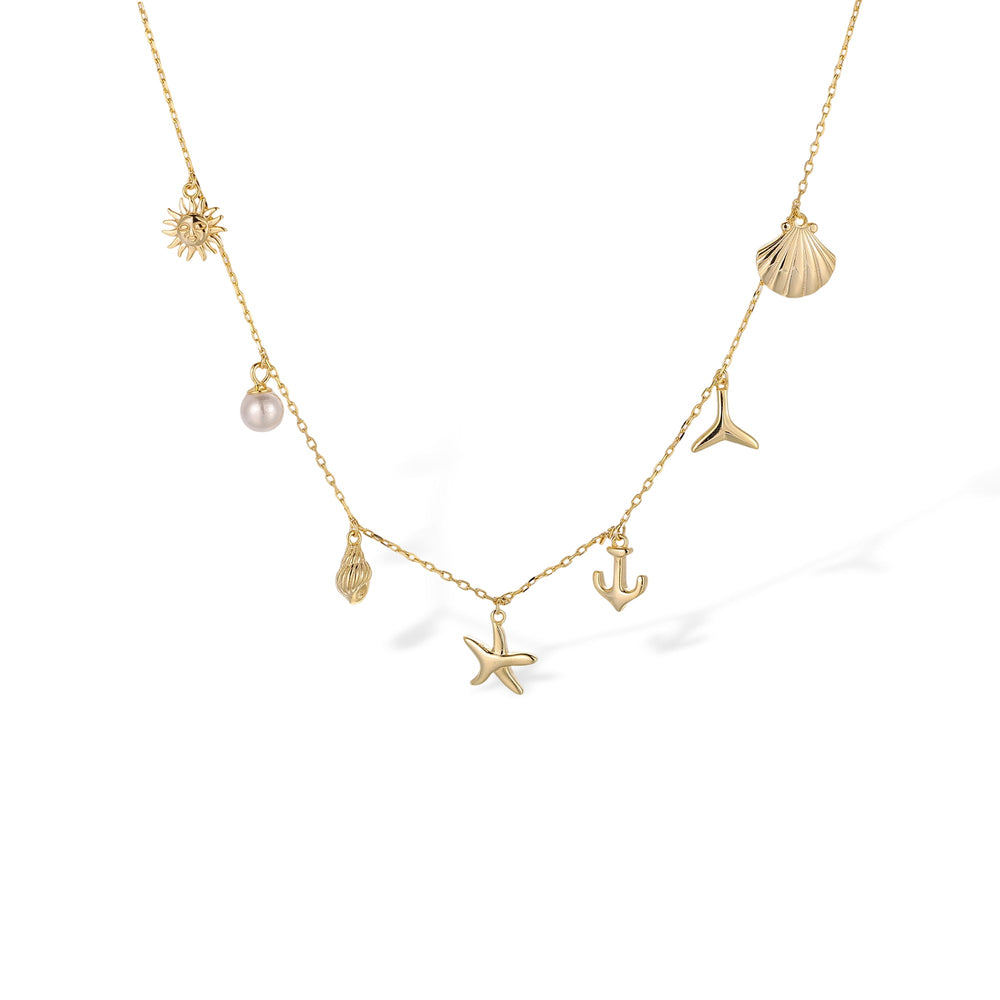 Lorena 14K Gold Multiple Sea Motifs Necklace