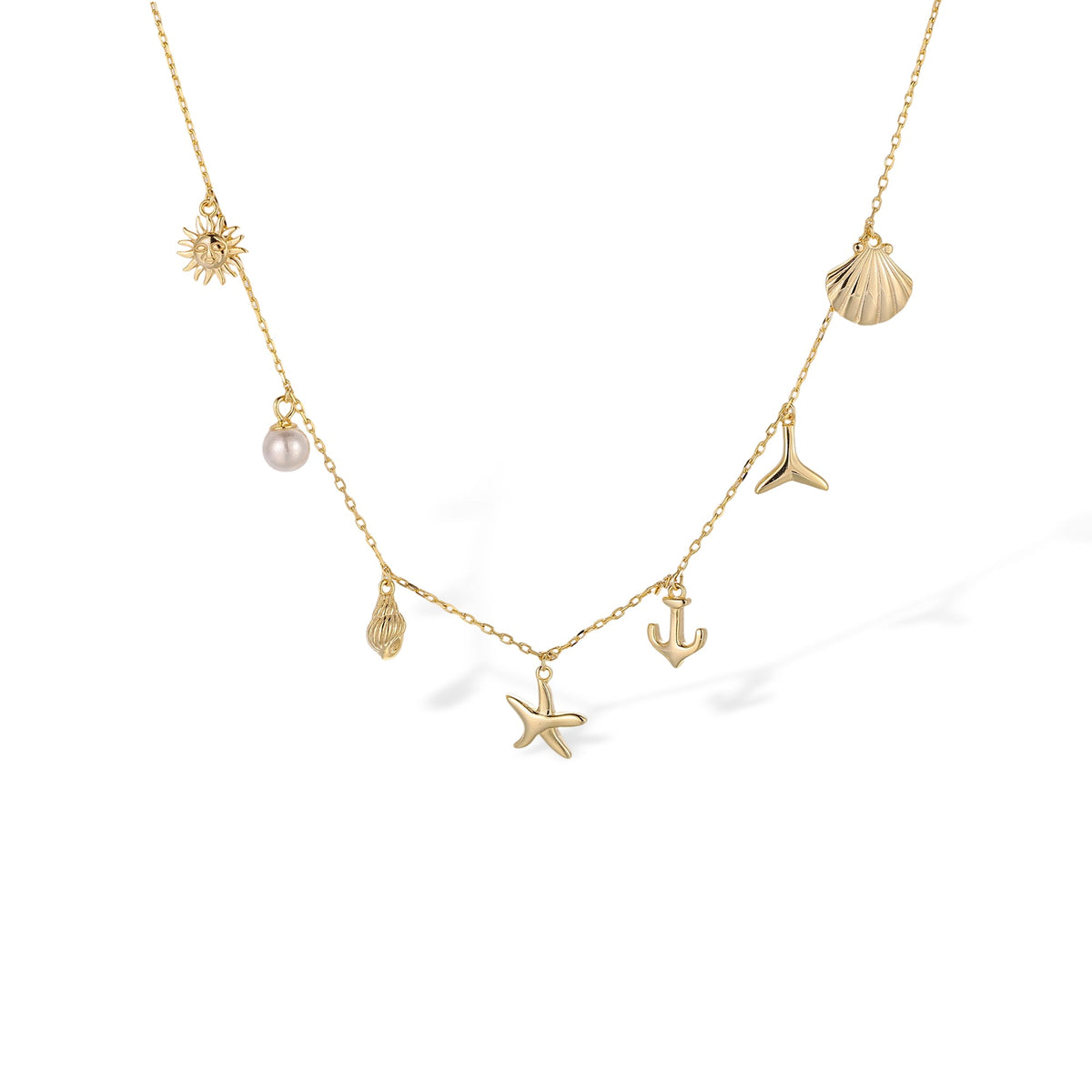 Lorena 14K Gold Multiple Sea Motifs Necklace