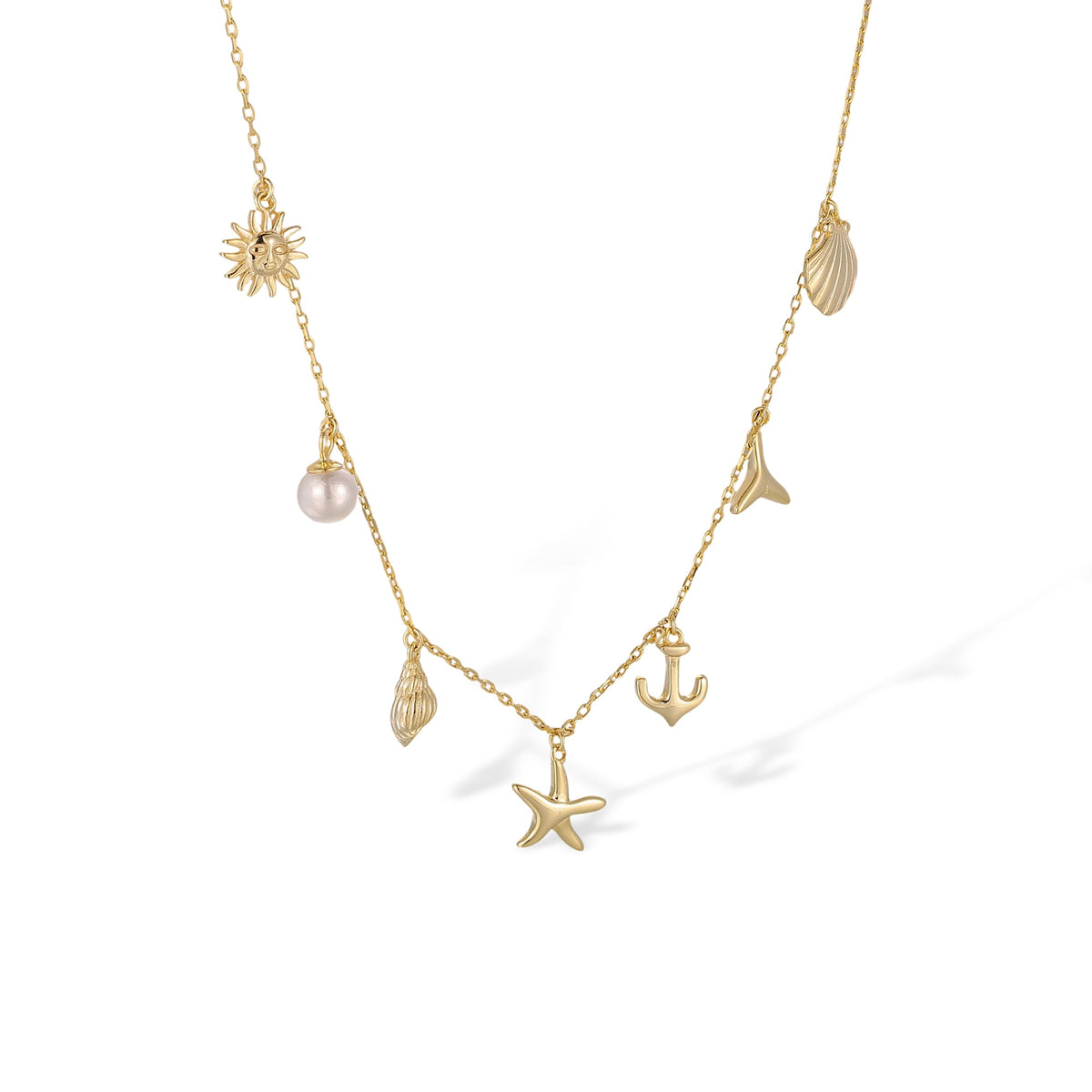 Lorena 14K Gold Multiple Sea Motifs Necklace