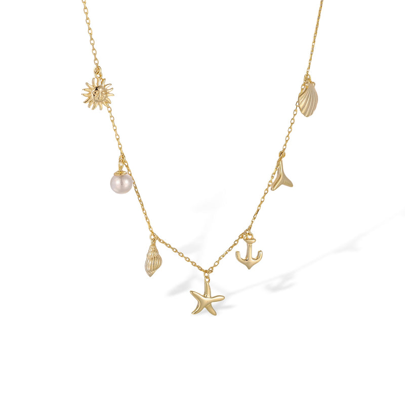 Lorena 14K Gold Multiple Sea Motifs Necklace