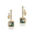 Loris Square Moss Earrings