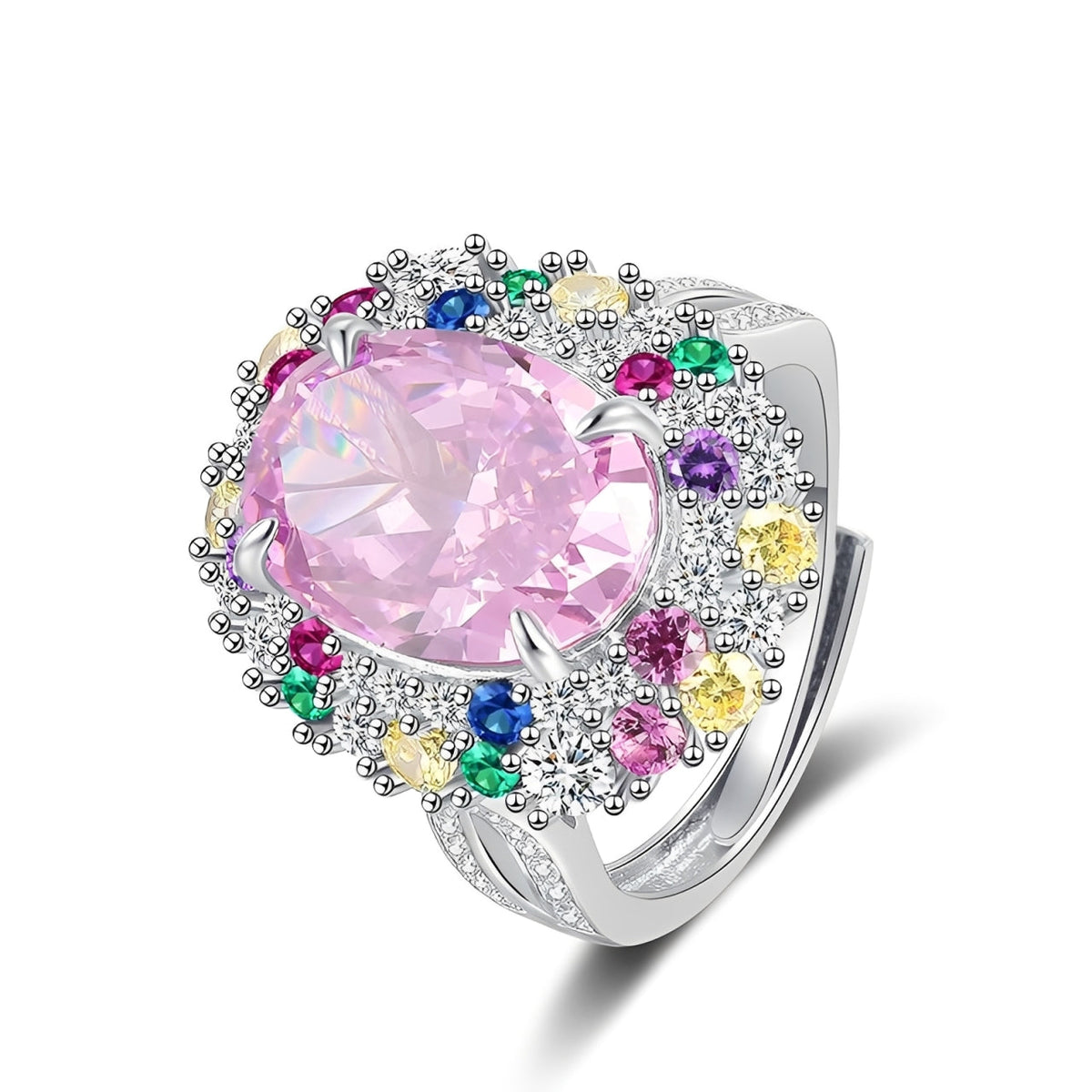 Louise Multicolor Oval Open Ring