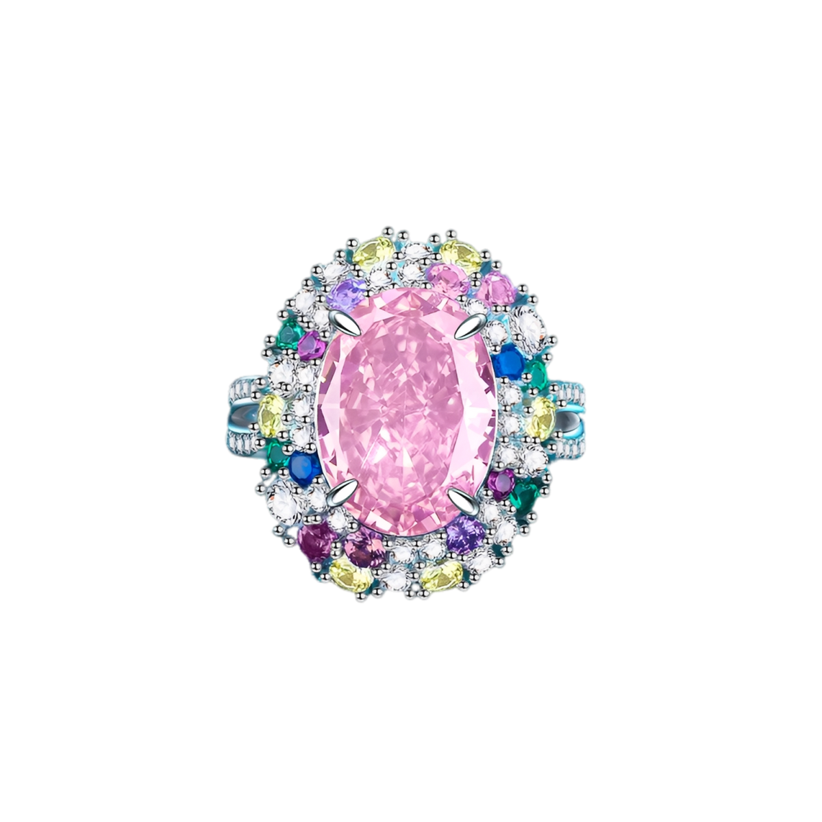 Louise Multicolor Oval Open Ring