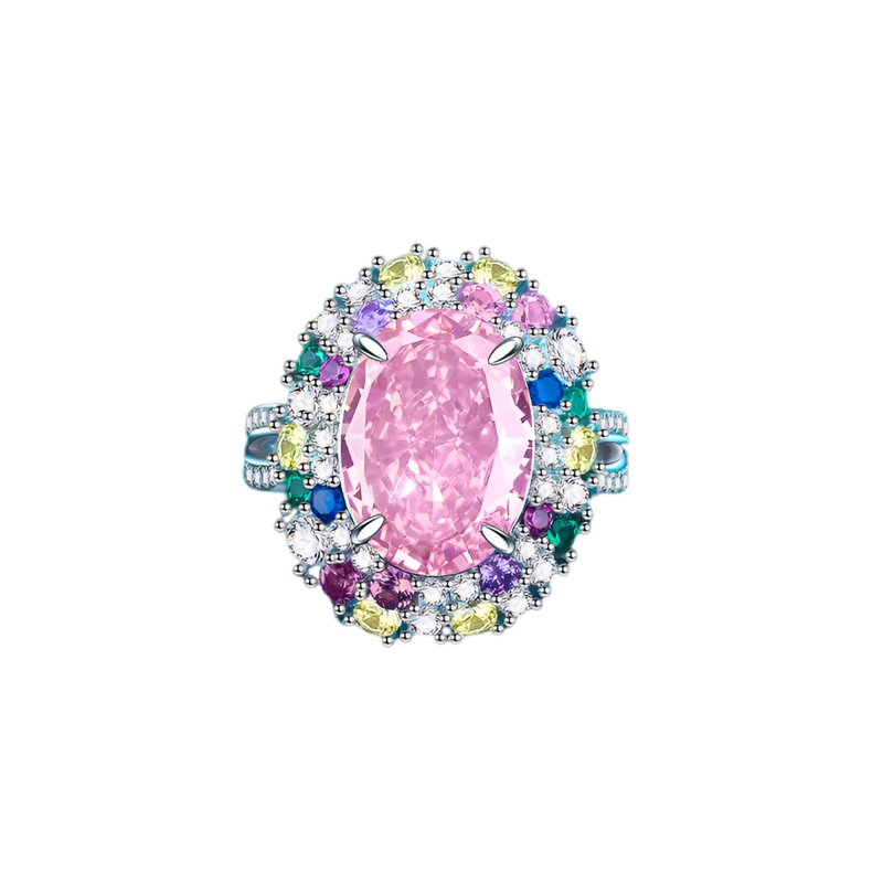 Louise Multicolor Oval Open Ring