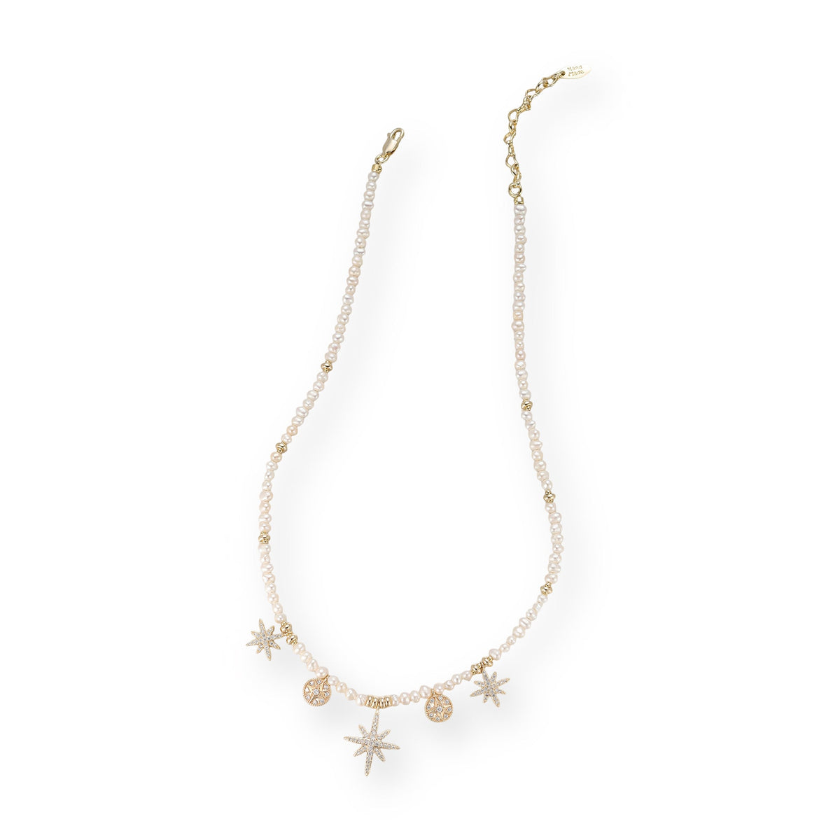 Luciane White Pearl Starburst Necklace