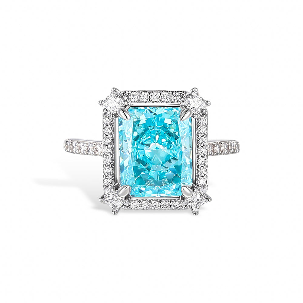 Lucie Radiant Ocean Blue Open Ring