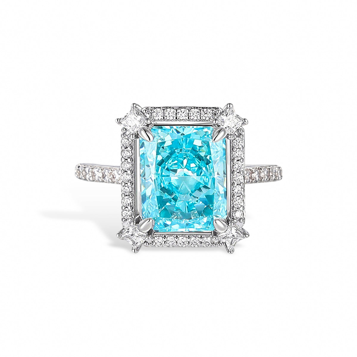 Lucie Radiant Ocean Blue Open Ring