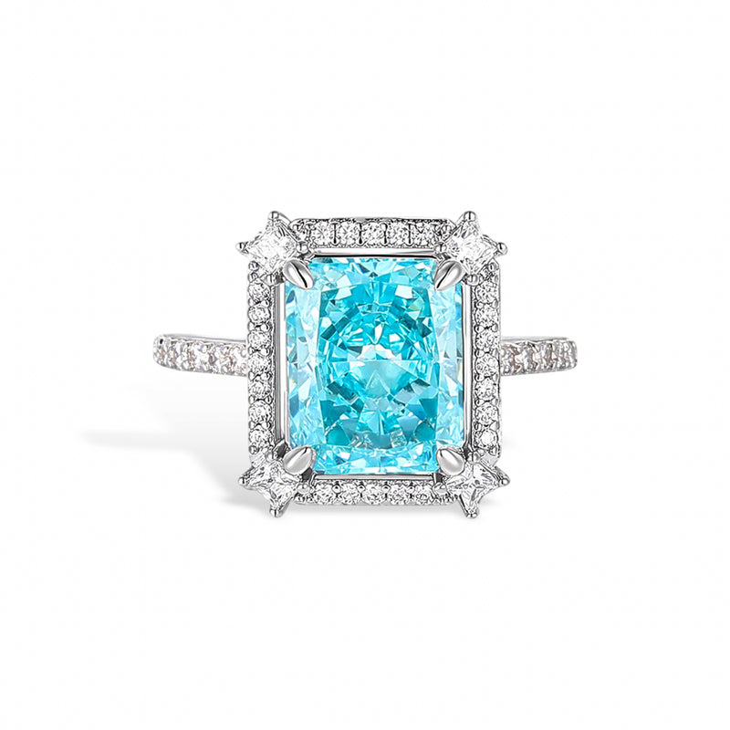 Lucie Radiant Ocean Blue Open Ring