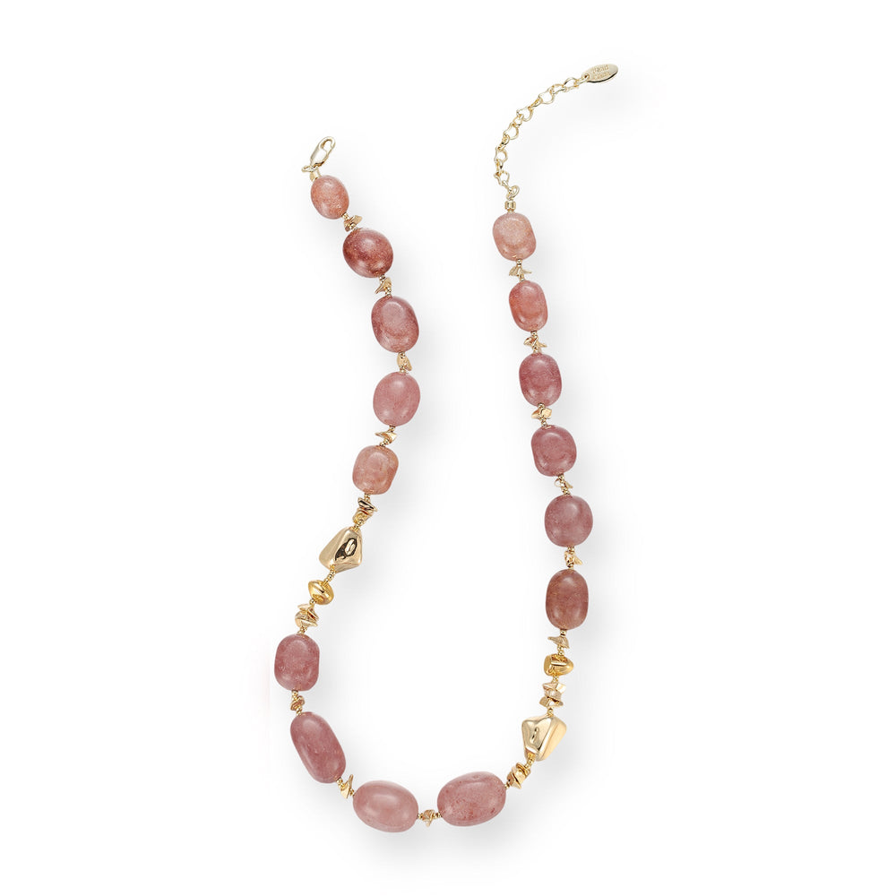 Ludiane Oval Natural Crystal Necklace