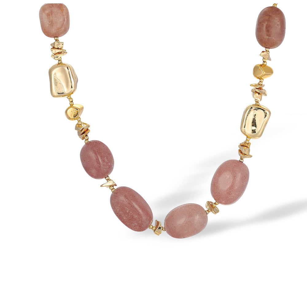 Ludiane Oval Natural Crystal Necklace