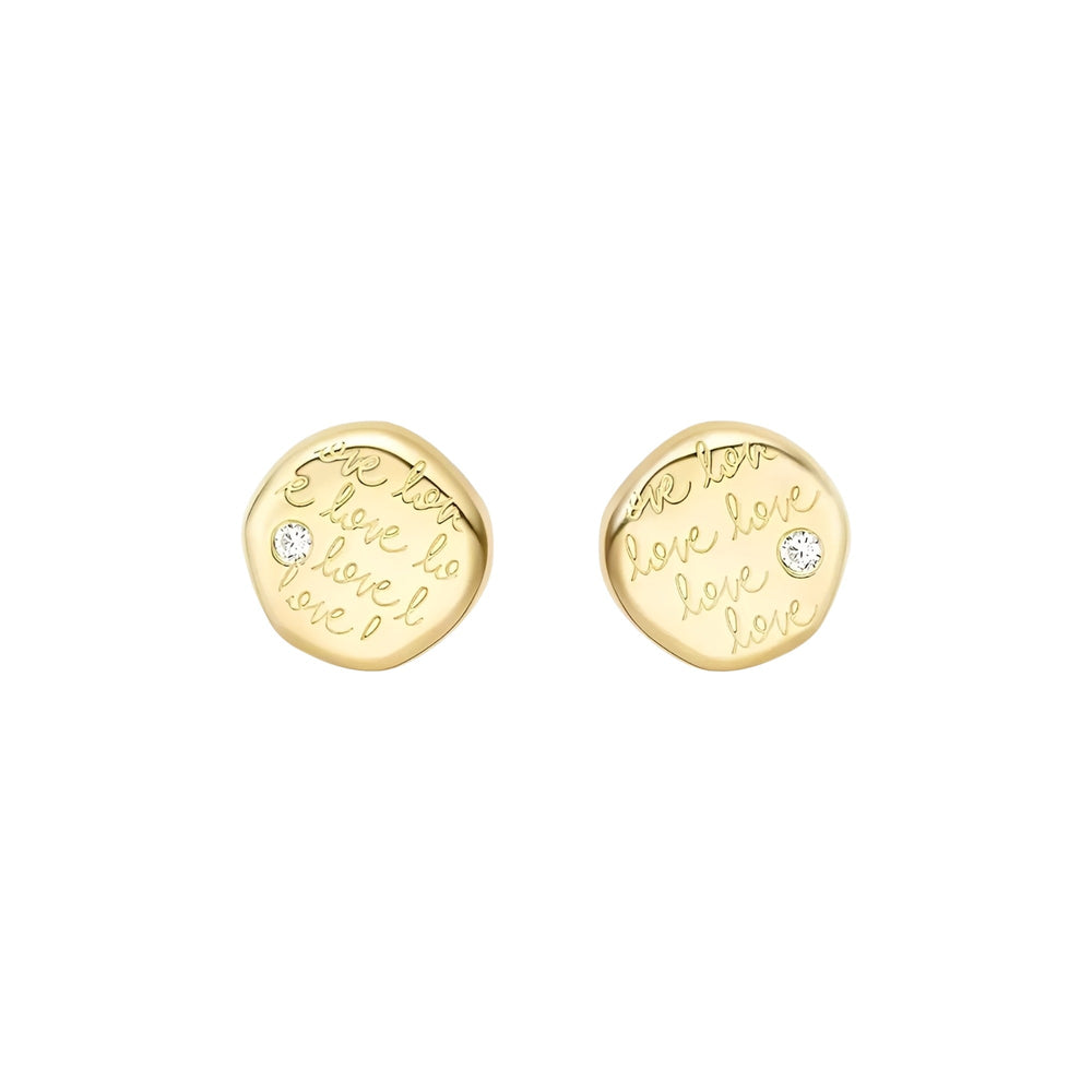 Ludivine 14K Gold Stud Earrings