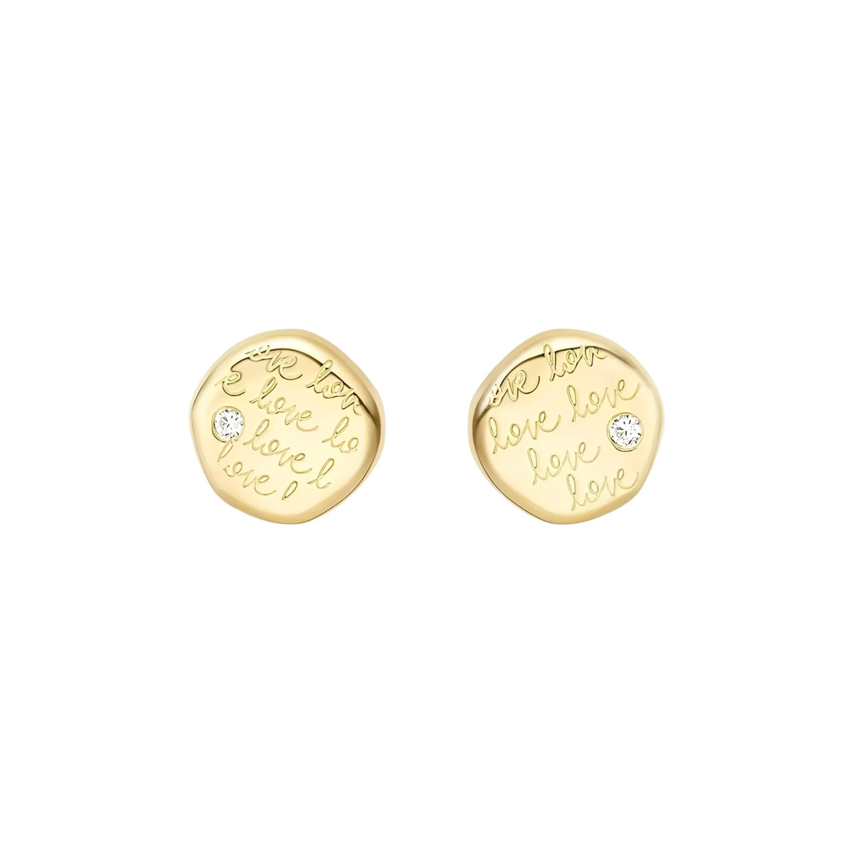 Ludivine 14K Gold Stud Earrings