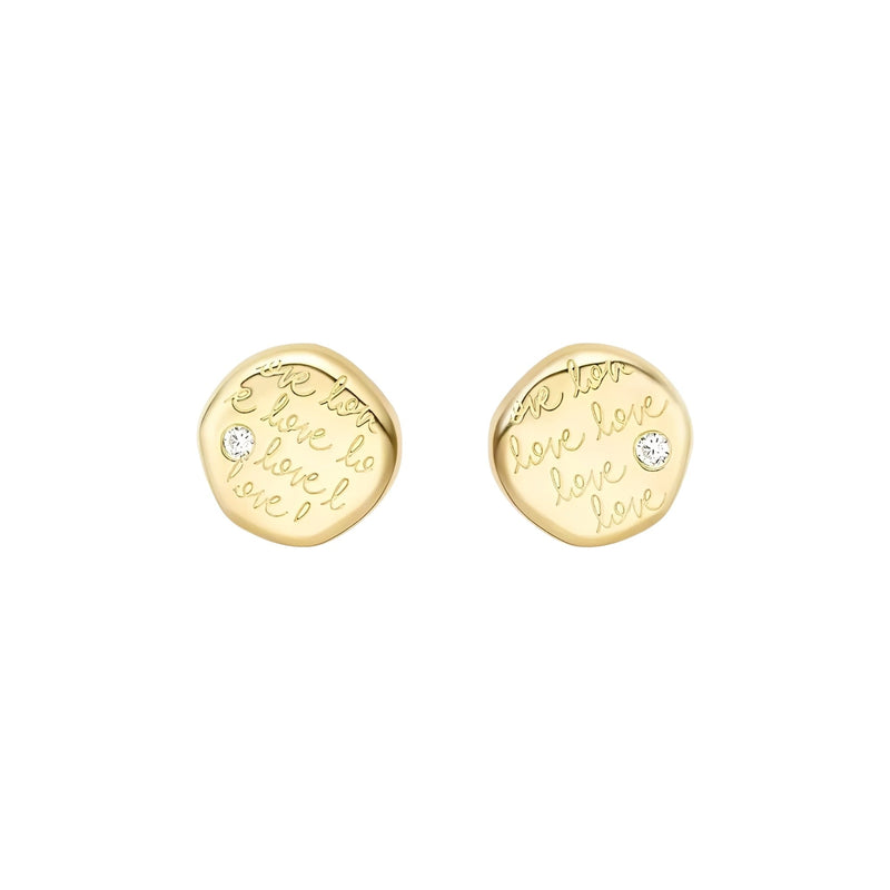 Ludivine 14K Gold Stud Earrings