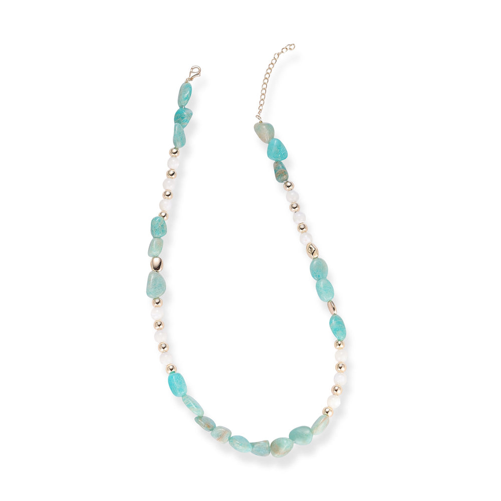 Luitwina Green Natural Stone Choker Necklace