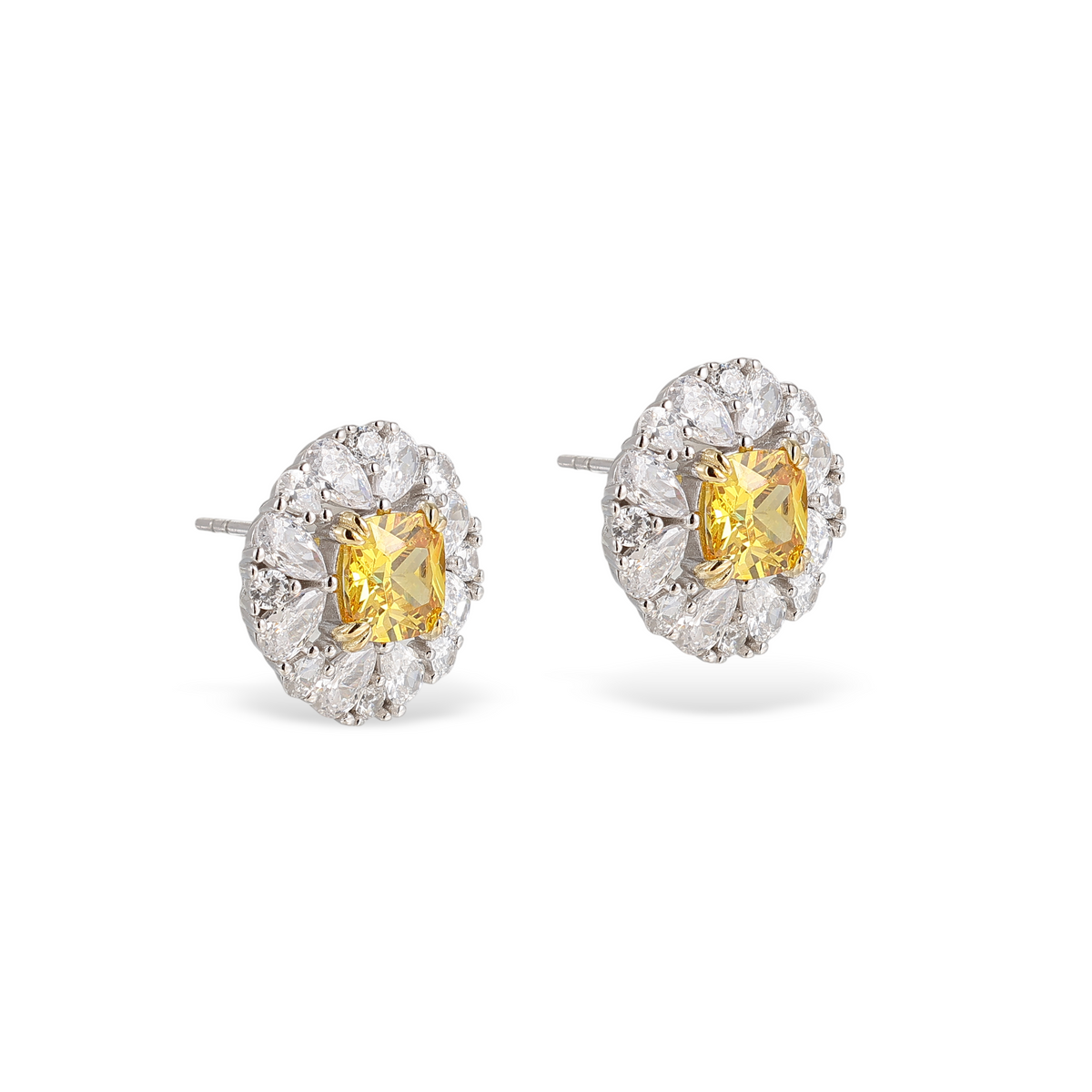 Lumineux Yellow Stud Earrings