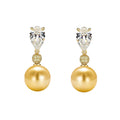 Lysa 14K Gold Ball Teardrop Earrings