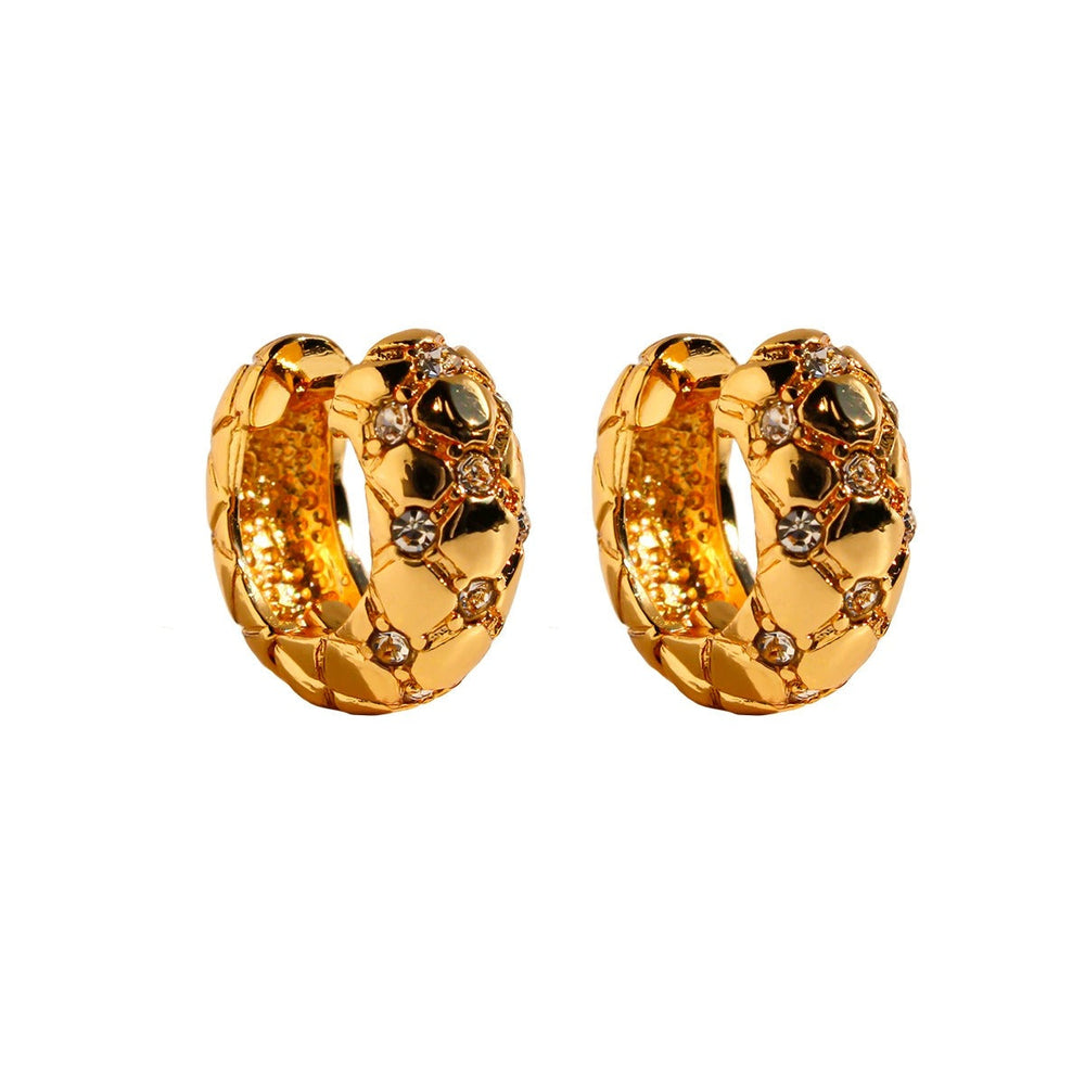 Lysianne Checkered Hoop Earrings