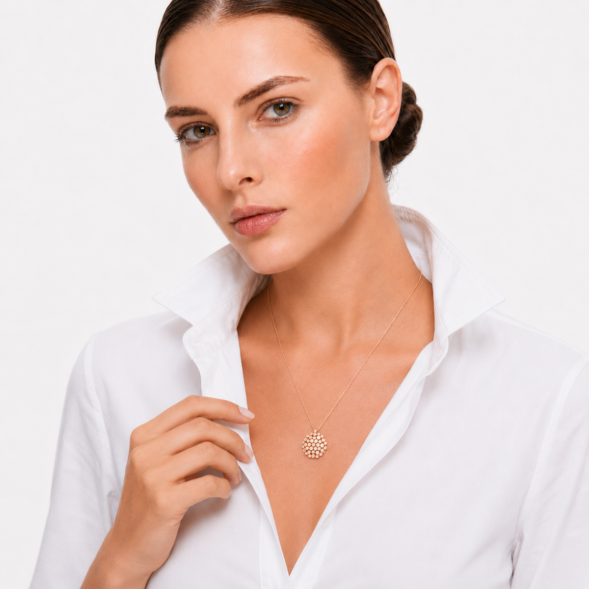 Madita 14K Gold Circular Necklace