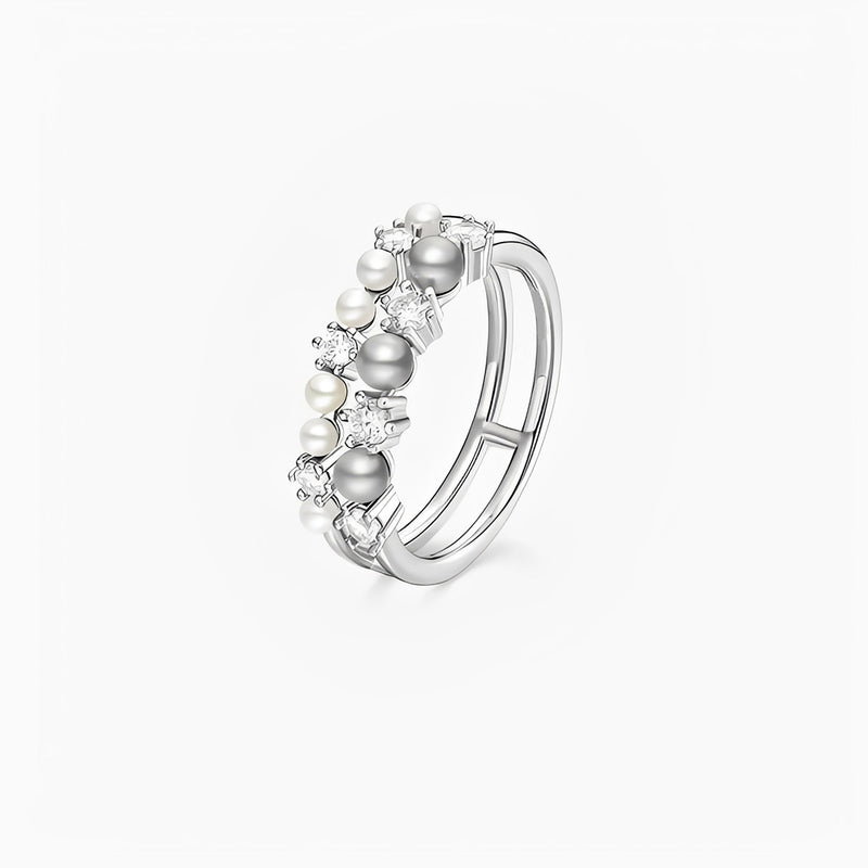 Maëline Gray Pearls Ring