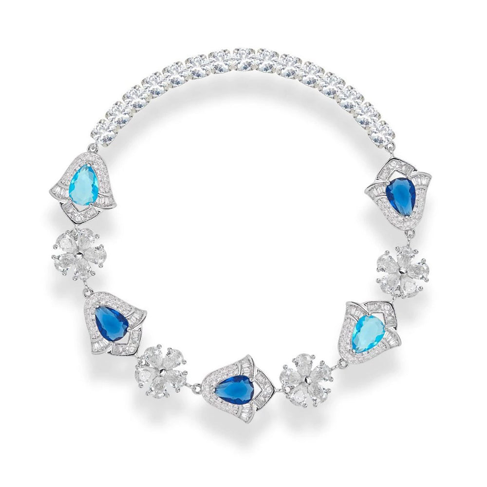 Maeva Blue Floral Bracelet