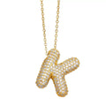 Maëvane 18K Gold Bubble Initial Letter Necklace