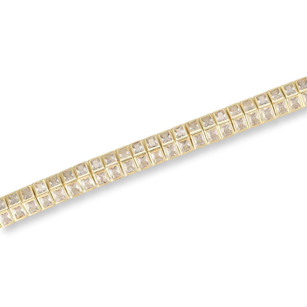 Magda 14K Gold Square Tennis Bracelet