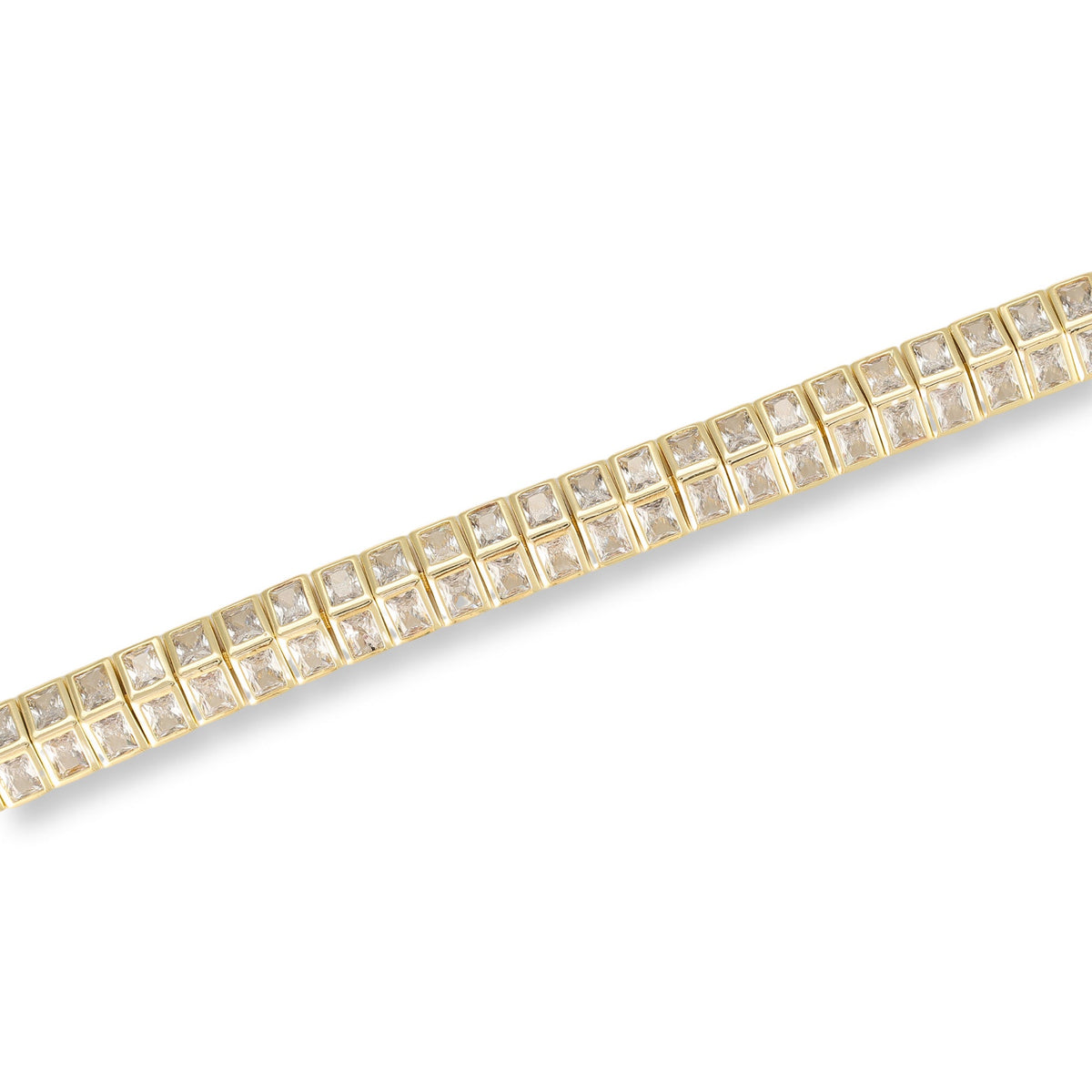 Magda 14K Gold Square Tennis Bracelet
