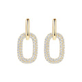 Maglind 14K Gold Double Link Moissanite Earrings